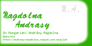 magdolna andrasy business card